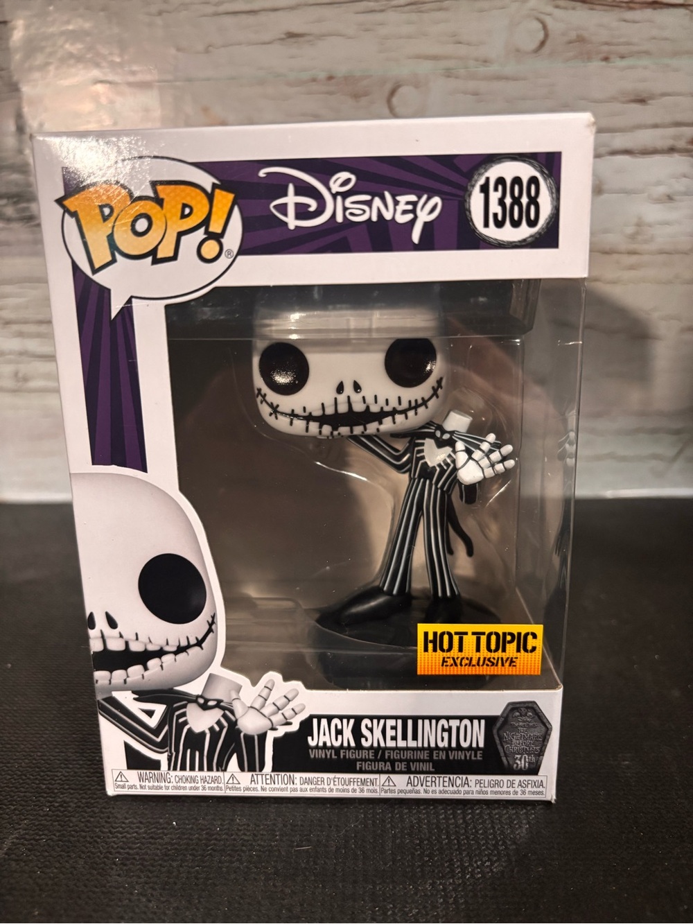 Funko Disney Jack Skellington Pop! Figure - Black, White